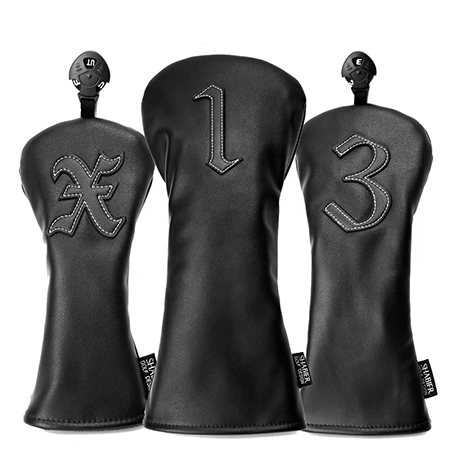 Sérsniðið merki PU leðursaumur Golf Pútter Head Cover Golf Club Headcover