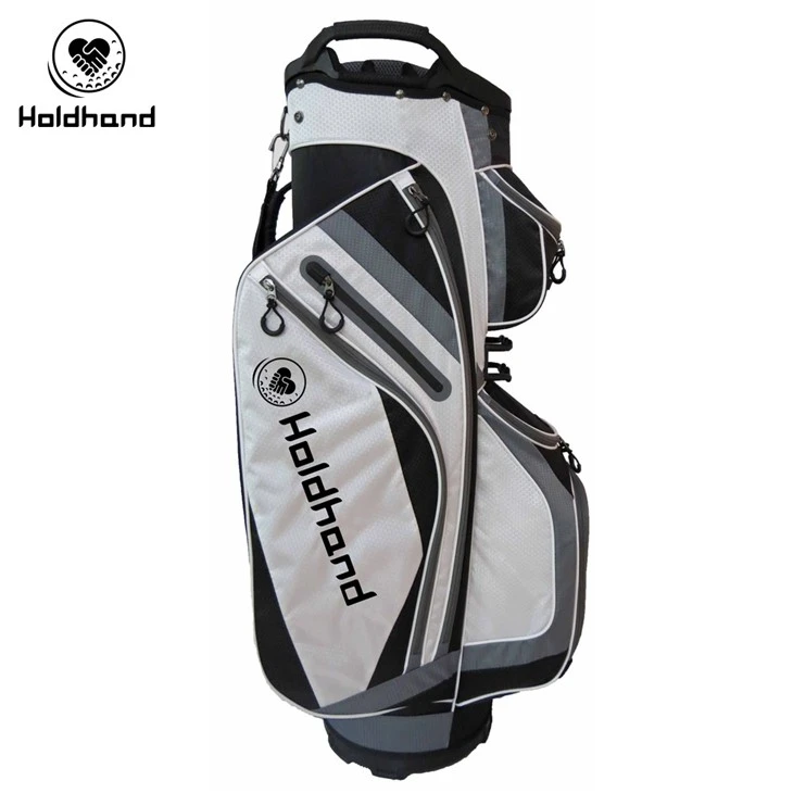 High-Capacity Golf Pouch With 15-tier Club Sorting, Premium Putter Caddy, Adaptable Storage Grid, Drink Chiller Section, Ergonomic Carry System, And Flash-deploy Rain Cover – For All.