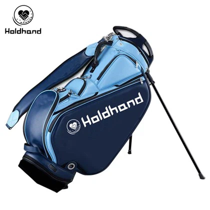 2.PU Leður Golf Stand Poki Sérsniðin útsaumsmerki Léttur Golf Carry Poki