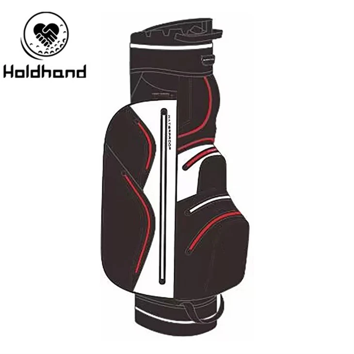 Smart Golf Transporter Offering 15-tier Club Organization, Dedicated Putter Rest, Hybrid Pocket Layout, Beverage Chiller, Ergonomic C