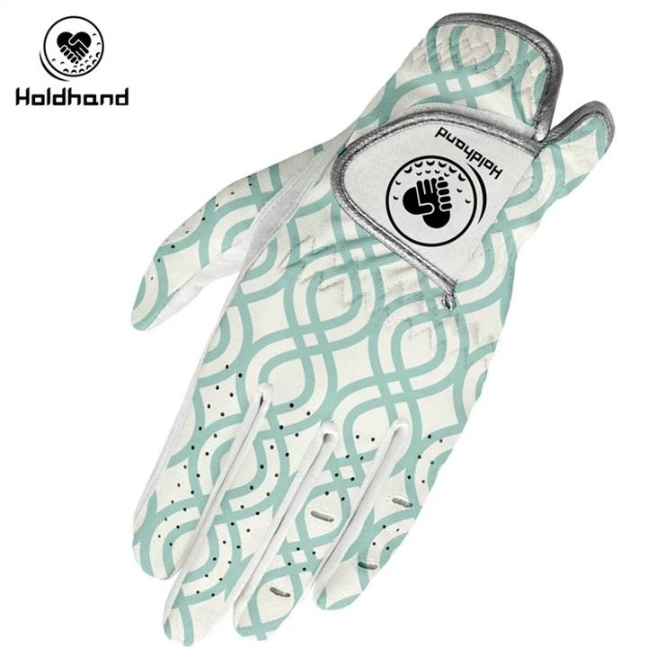 High Quality Customer Service Soft Touching And Comfortable Holes PU Cabretta Golf Gloves Custom Logo